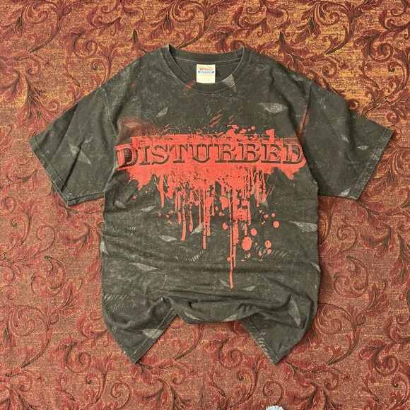 90s Disturbed AOP Band Tee - Picture 1 of 3
